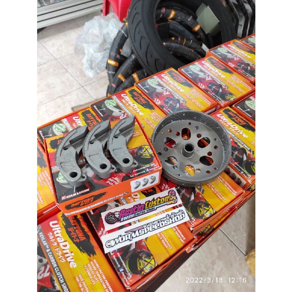 Mangkok ganda anti kartel gredeg cvt custom kartel &amp; Kampas ganda daytona Mangkok ganda lubang custom bolong kevlar beat fi, scoopy fi, vario 110 fi, Nmax, Aerox, Lexi, PCX, ADV, Vario 125, Vario 150, Mio Sporty, Mio J, Mio M3, Soul GT proper ORIGINAL