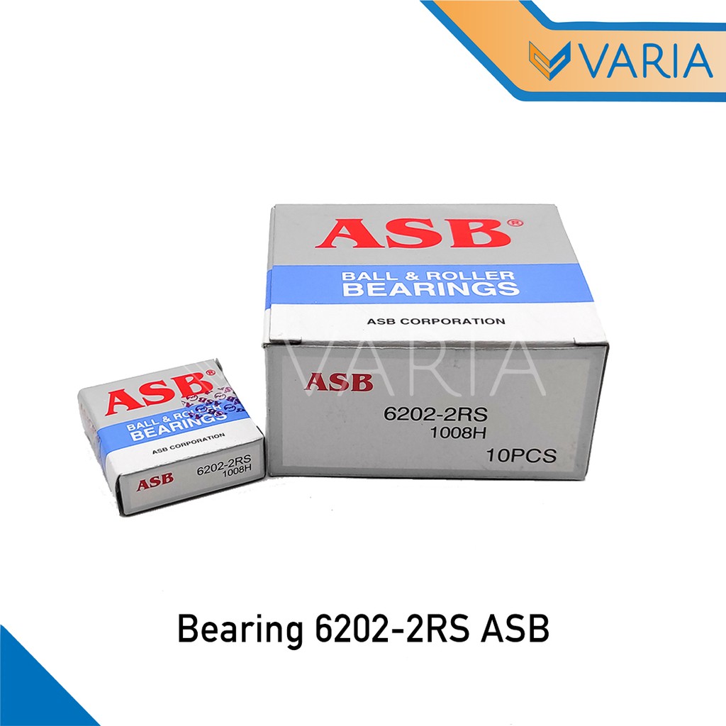 Bearing / Laher 6202 2RS Tutup Karet Double ASB