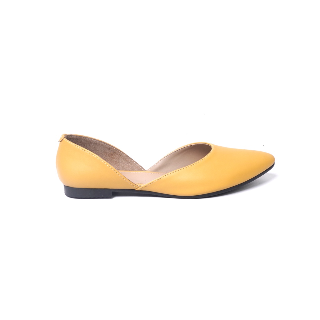 Lapepa AILEEN Sepatu flat wanita casual sepatu kerja ballerina  cewek flatshoes lancip kekinian-Yellow