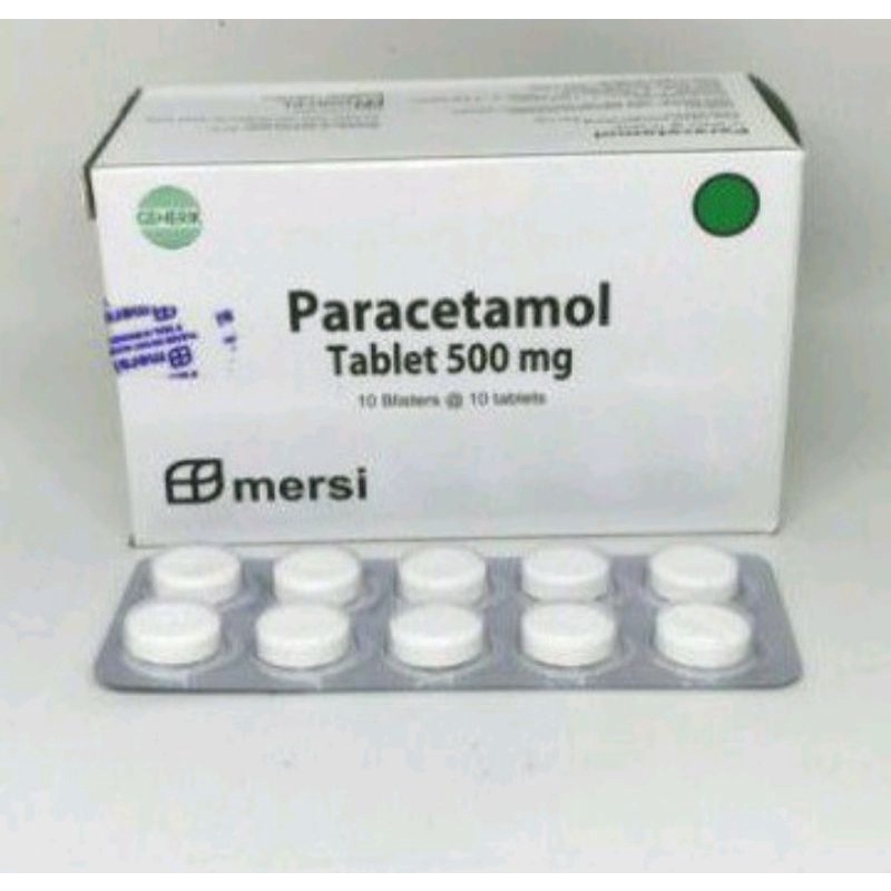 Paracetamol 500 mg Mersi 1 blister@ 10 tablet