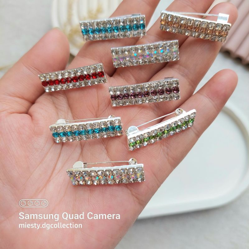 Bros Dagu Mini/ Peniti hijab/Bros dagu mutiara-Bros permata PJNG