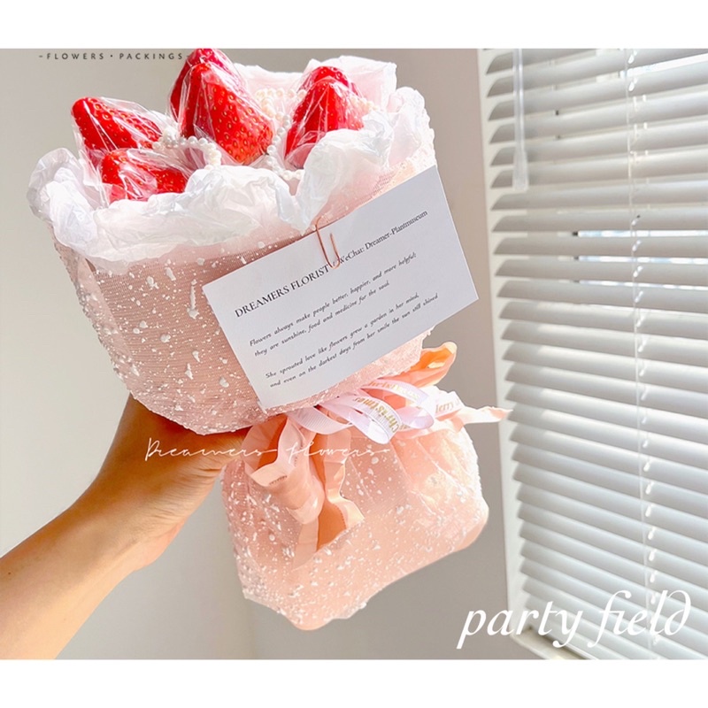 [10LEMBAR] TXT Flower bouquet wrapping snowy / kain buket bunga / kertas buket bunga