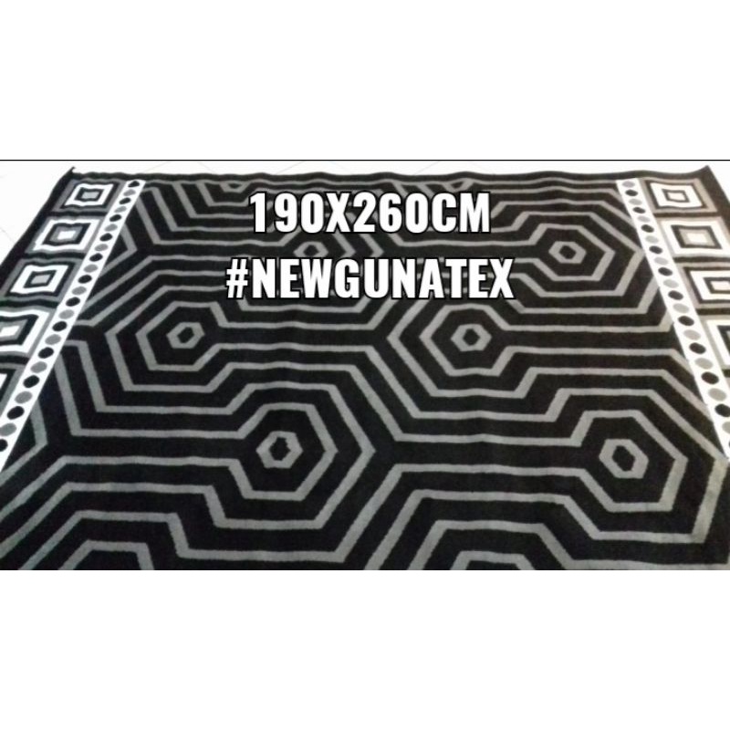 Karpet 190x260cm Moderno Momento - Monocrom Hitam Putih