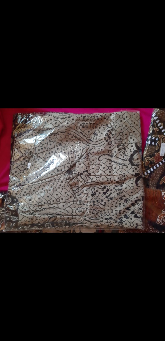 Kemeja Batik Pria Lengan Panjang Size M L Xl Xxl  Bswart Batik Hrb026 Kenongo Hem