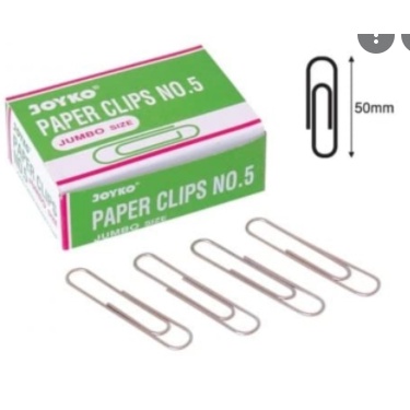 

Paper Clip no. 5 Joyko Klip Kertas Besar Jumbo per Pack 10 Box