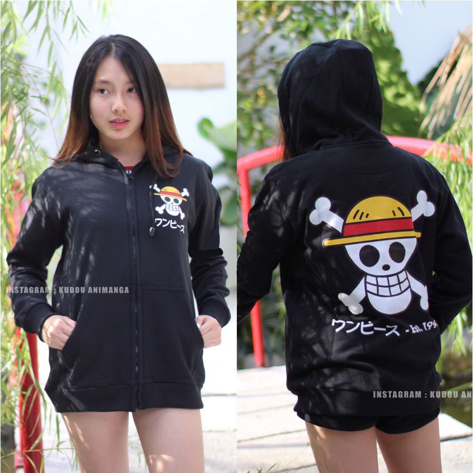 Jaket Anime One Piece Mugiwara Casual Logo