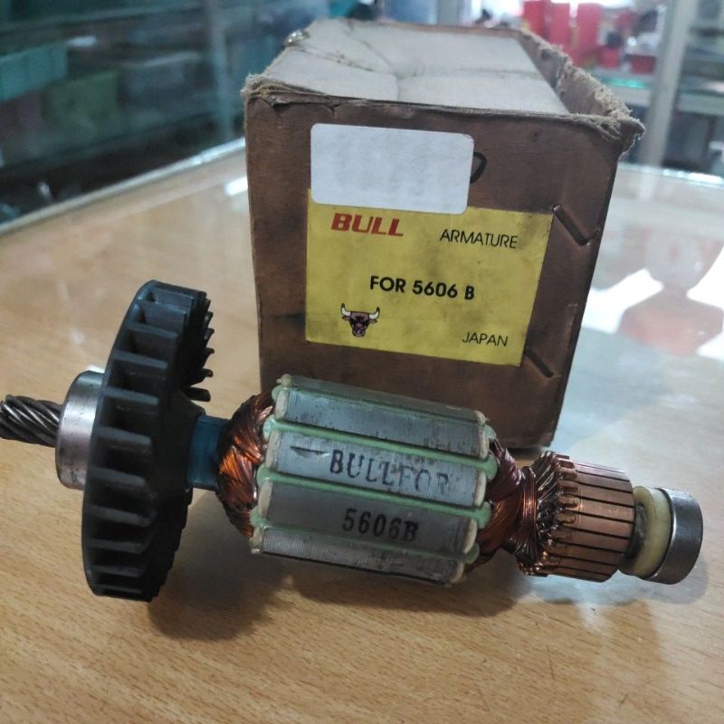 1 Paket Rotor 5606 B BULL ➕ 2 Bearings Depan & Belakang | Angker / Armature mesin Tangan ✋ Circular 