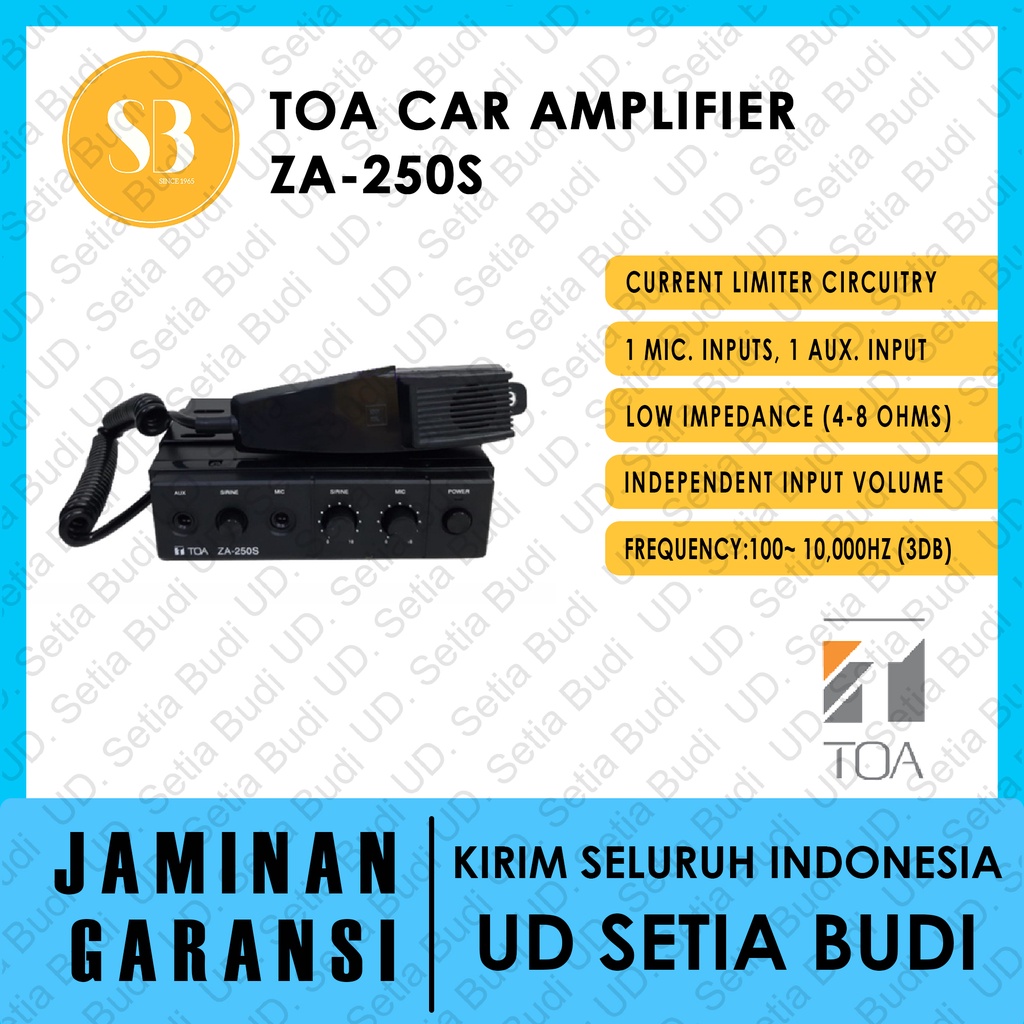 TOA Car Amplifier ZA-250S Car Amplifier Asli dan Bergaransi