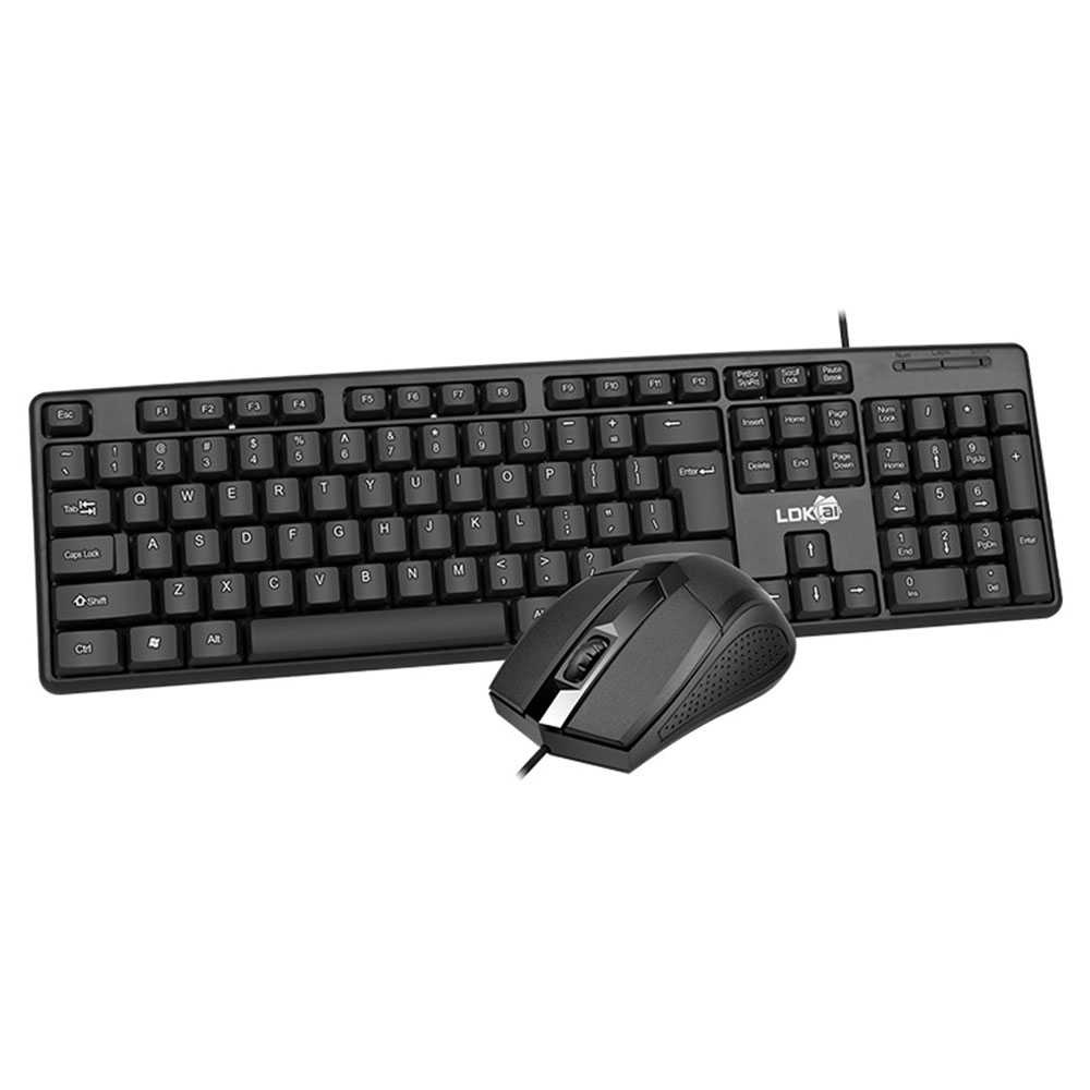 Gaming Keyboard LED with Mouse hitam