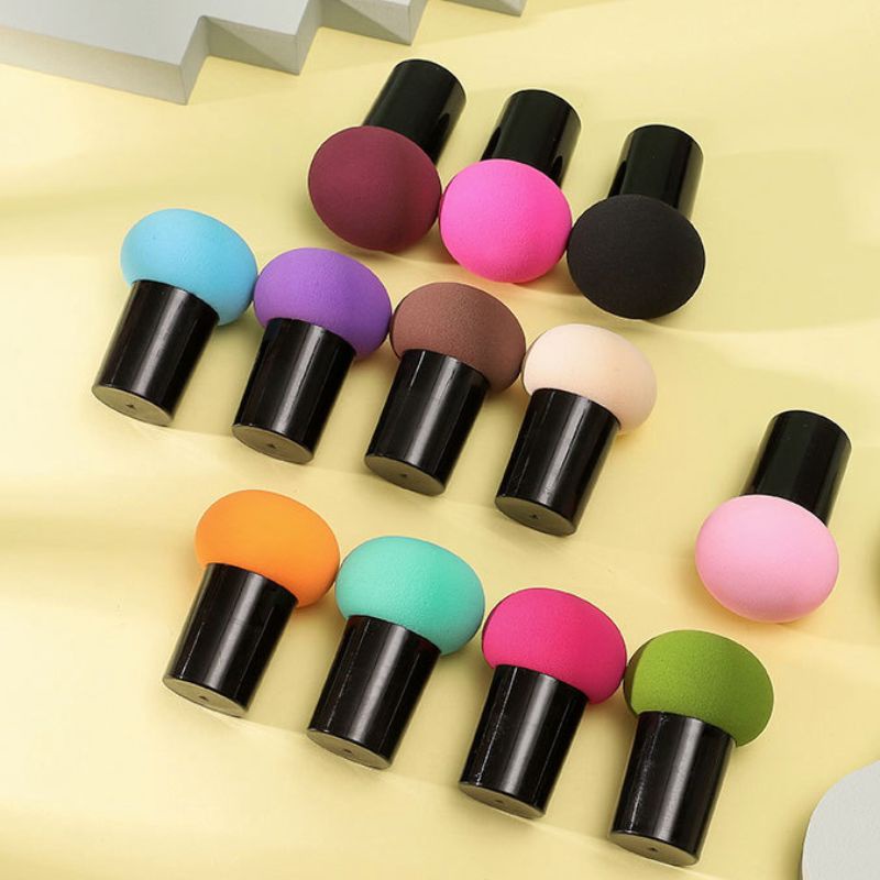 Sponge make up Jamur Beauty Gagang Sponge Mus Blend Sponge Beauty Blender Make