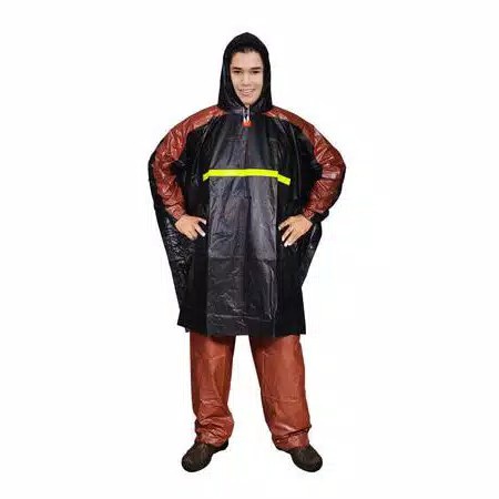 Jas Hujan GETZ Indoplast Ponco Lengan Celana Murah Pria Wanita Dewasa Scotchlight Poncho Raincoat