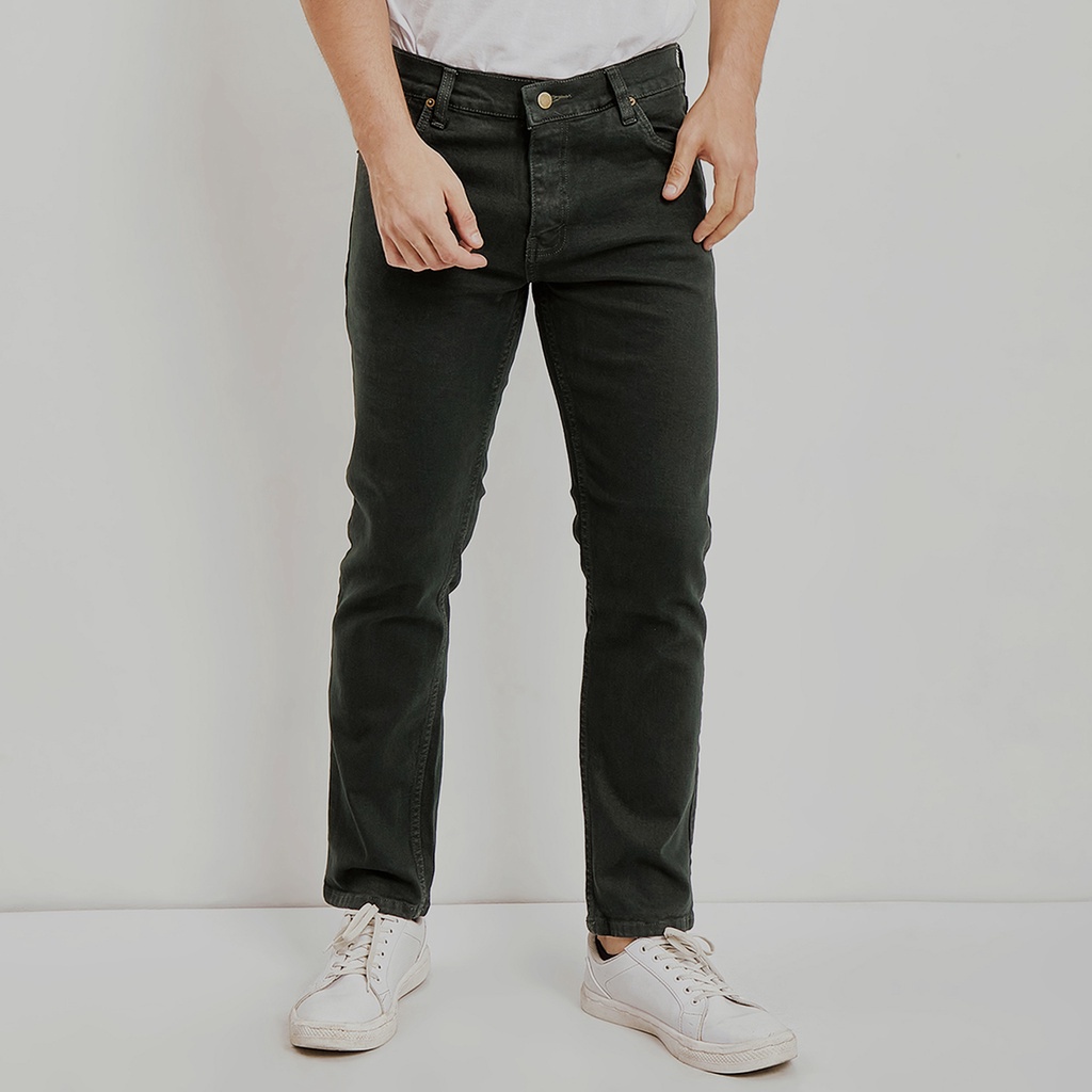 Pluviophile - Celana panjang denim slimfit - Green Army