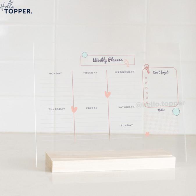 

Acrylic Weekly Planner Desk Meja Standing Planner Cute helloto99 Murah