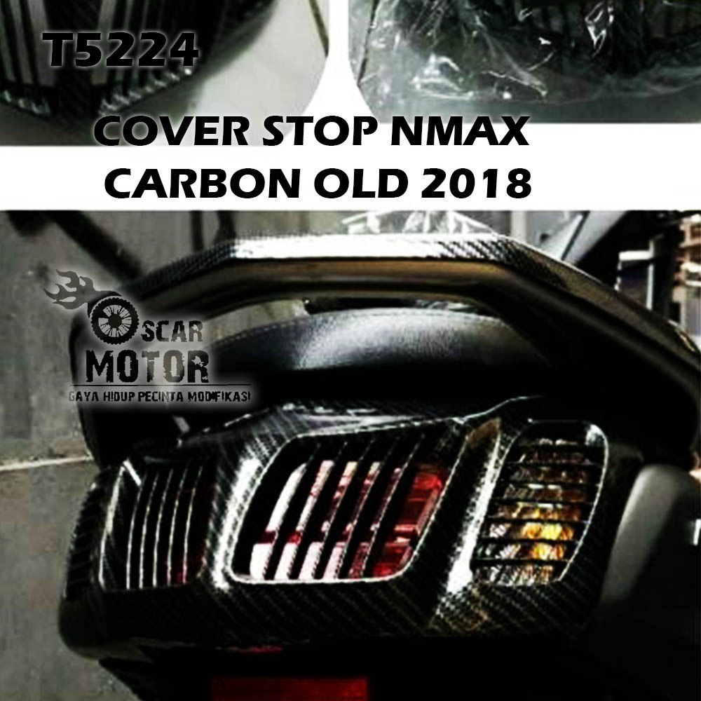 COVER STOP LAMP YAMAHA NMAX OLD 2018 ABS KARBON COSTUM CELUP VARIASI