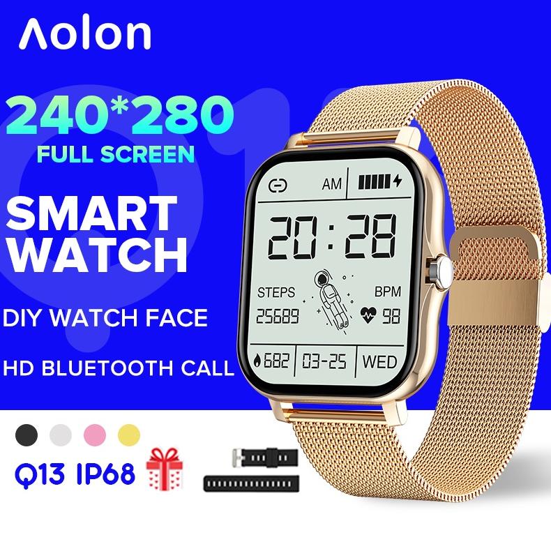Aolon Q13 Smart Watch Diy Watchface Men Women Sport Tracker Heart Rate Sleep Monitoring Smart Clock 