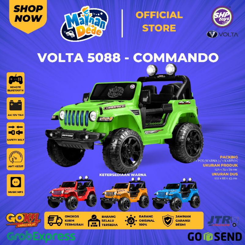 Mainan Mobil Aki Anak Jeep Commando SHP Volta 5088 Rotator with Handy Talkie-3