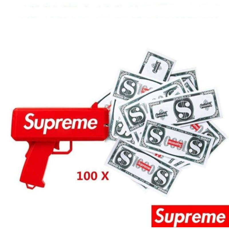 MAINAN PISTOL UANG SUPREME GUN TEMBAKAN UANG SUPREME