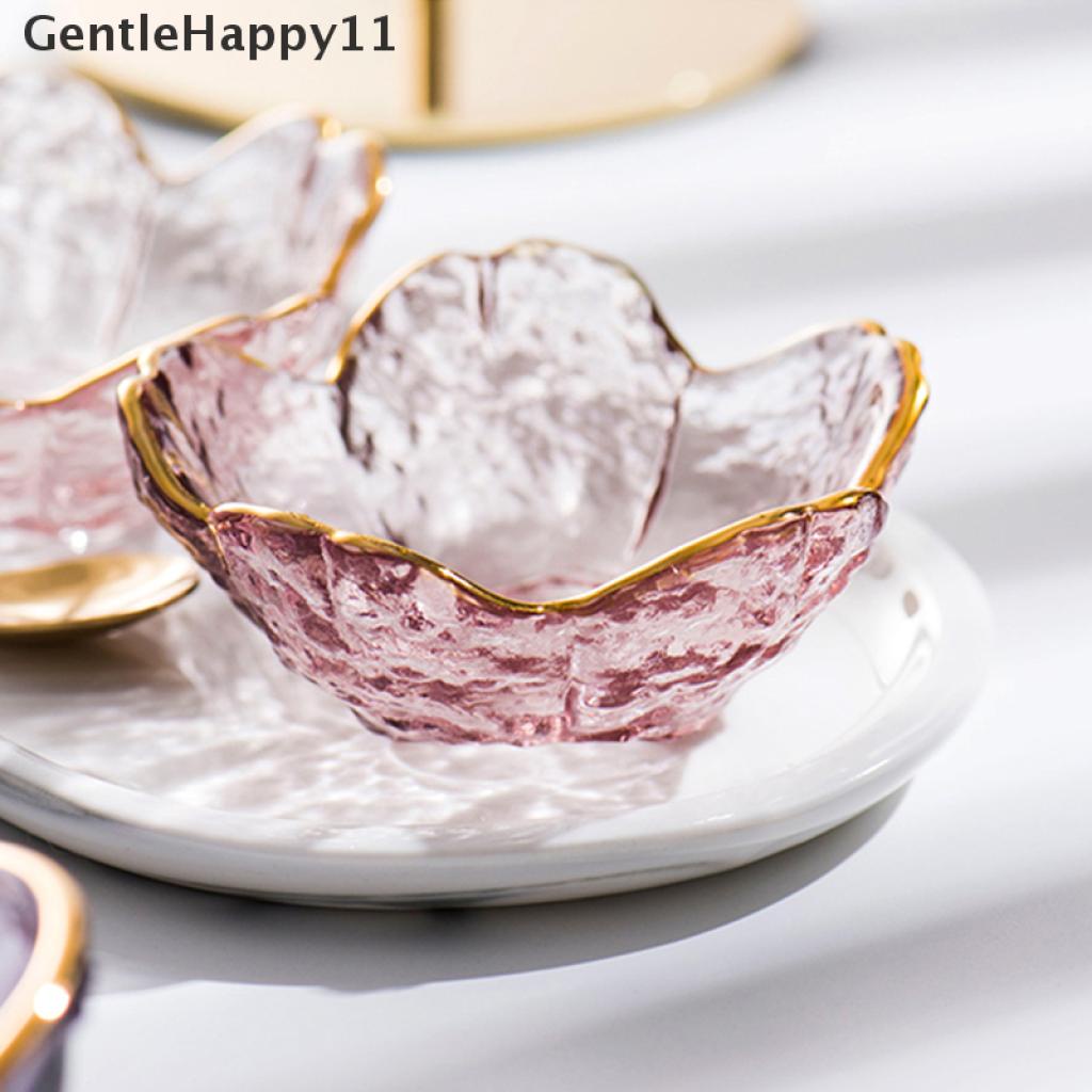 Gentlehappy Mangkok Saus / Cuka Bahan Kaca Inlay Emas Gaya Jepang