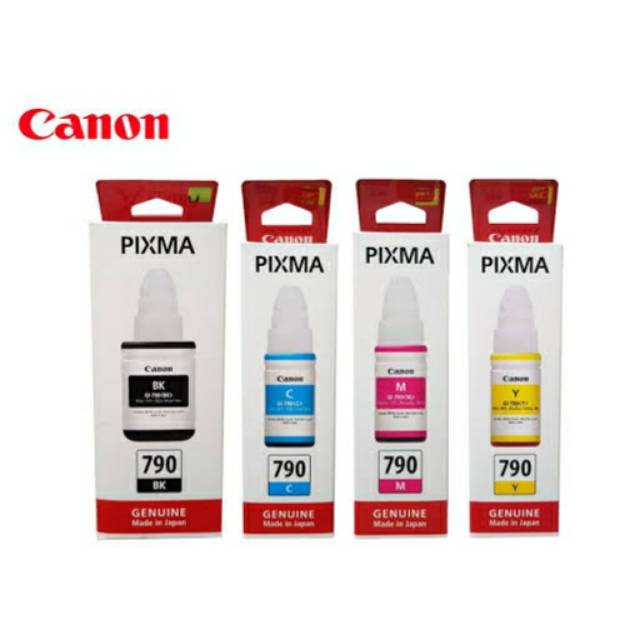 Paket 1 Set Tinta Canon GI-790 Original untuk G1010 G2010 G3010 G3012 G4000 G4010 (4 Warna)