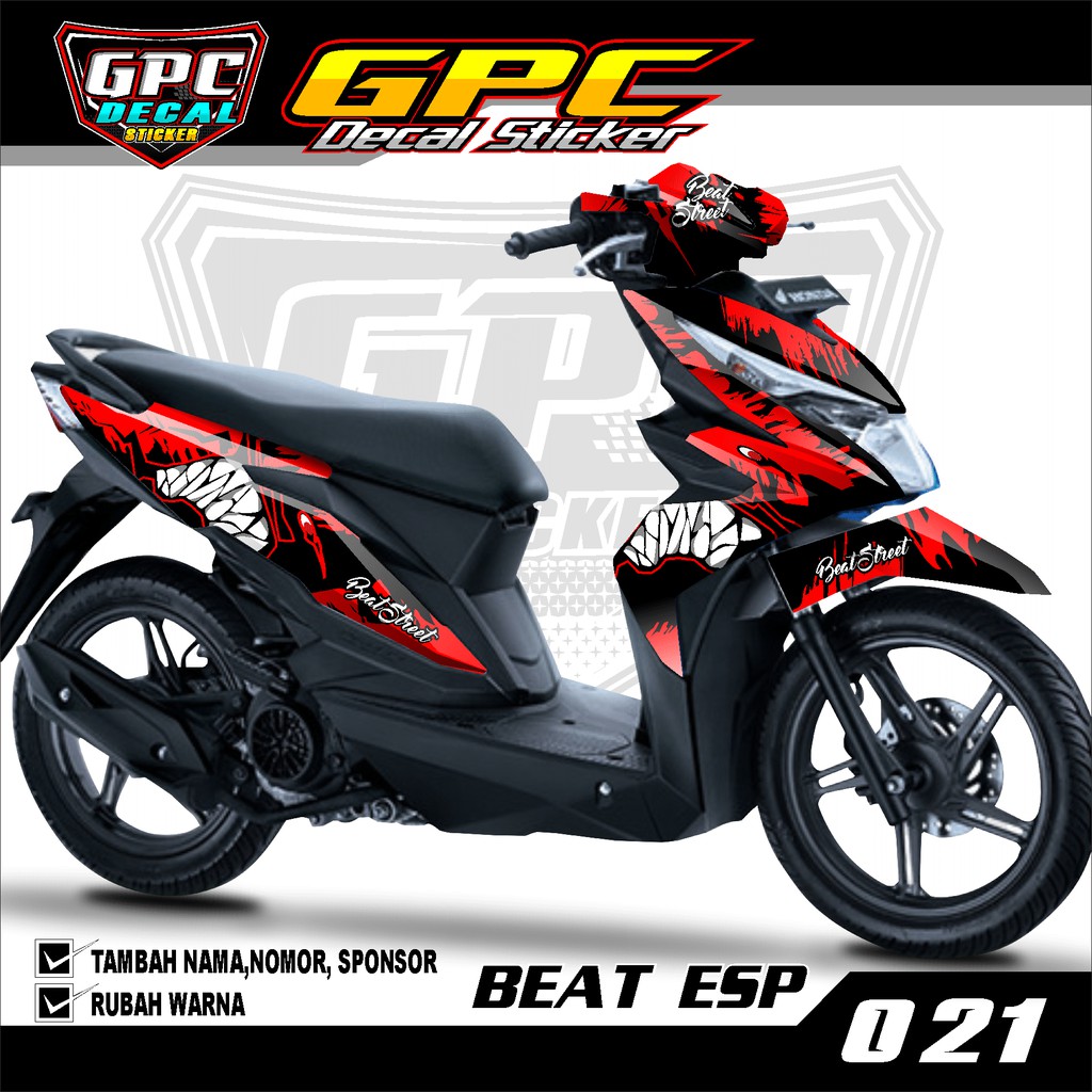 Jual Decal Sticker Beat Fi Street Esp Shark Hiu Full Body Dekal Stiker Striping Beat Gpc Decal 021 Indonesia Shopee Indonesia
