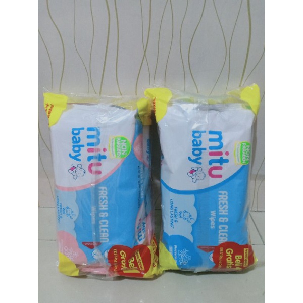 Tisu Basah Fresh &amp; Clean Wipes mitu/cussons/pure bb/kodomo