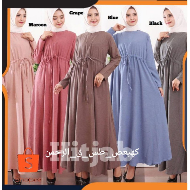 Gamis Wanita Murah Gamis Polos Cantik Elegan Terbaru Bahan Katun Supernova Ukuran Jumbo XL dan XXL