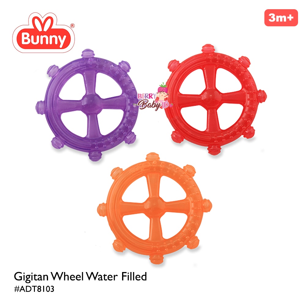 Lusty Bunny Mainan Gigitan Teether Water Filled Bayi Wheeler Free Wadah Berry Mart