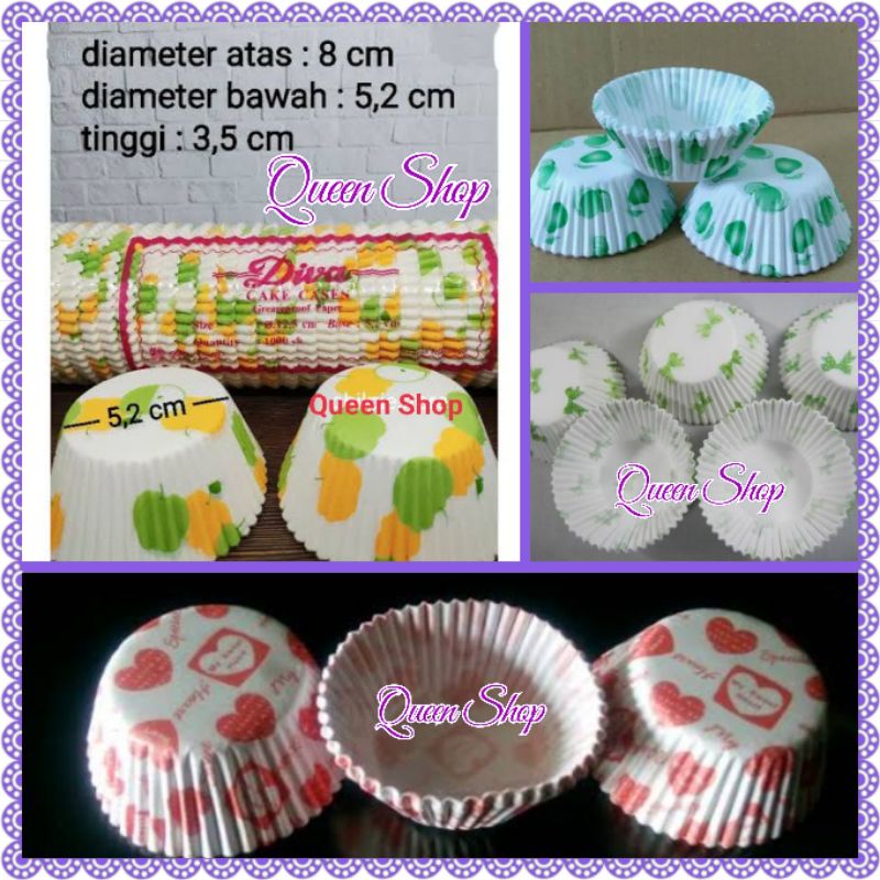 Paper Cup Besar/Case Cake/Alas kertas Bolu kukus 12,5