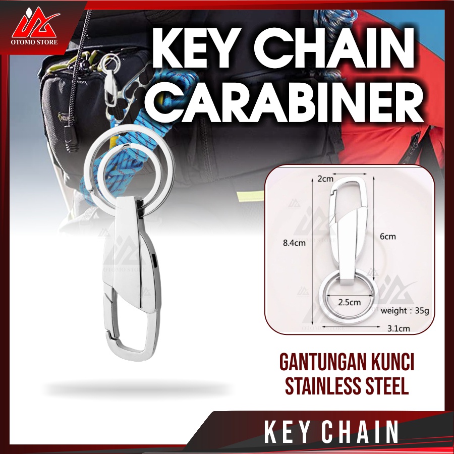 TAFFWARE CARABINER Gantungan Kunci Carabiner Keychain Stainless Steel Original