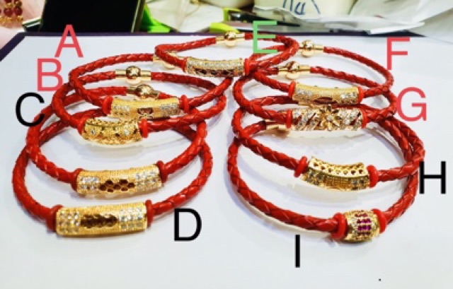 Gelang tangan wanita  gelang kulit latek tiga warna pilihan kombinasi perhiasan lapis emas  xuping