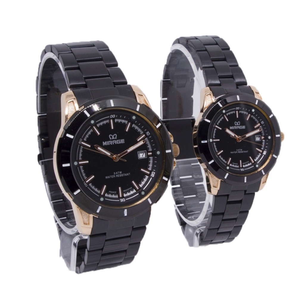 JAM TANGAN COUPLE MIRAGE 8713 ORIGINAL GARANSI ANTI AIR WATER RESISTANT AKSESORIS FASHION PRIA COWOK