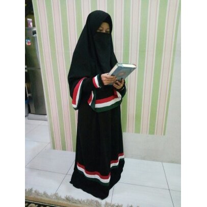 [BRAND HUSNA HIJAB] Gamis Palestine Free Cadar / Set Gamis Palestina Free Cadar