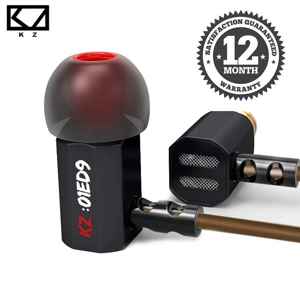 Knowledge Zenith In-Ear Earphones 3.5mm with Mic - KZ-ED9 - Black