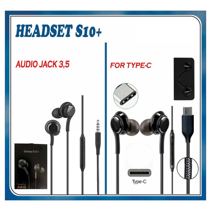 HEADSET / EARPHONE SAMSUNG AKG S10 TYPE C / HANDSFREE AKG Audio Jack - TYPE C