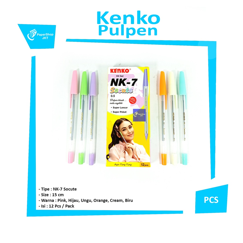 

KENKO - Pulpen PenOil Gel Socute NK-7 Hitam - Pcs
