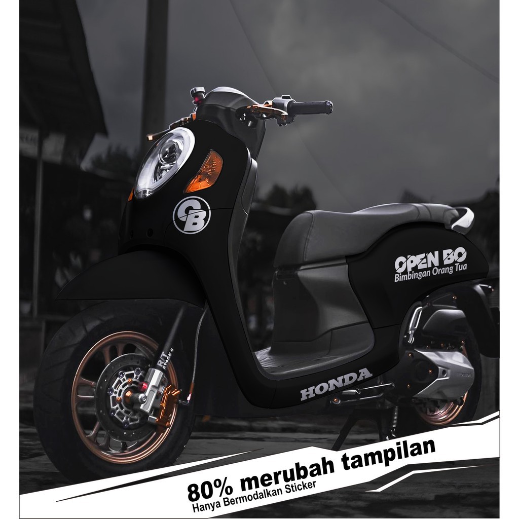 STIKER CUTTING NEW SCOOPY STIKER OPEN BO (BIMBINGAN ORANG TUA) STIKER MOTOR HONDA SCOOPY