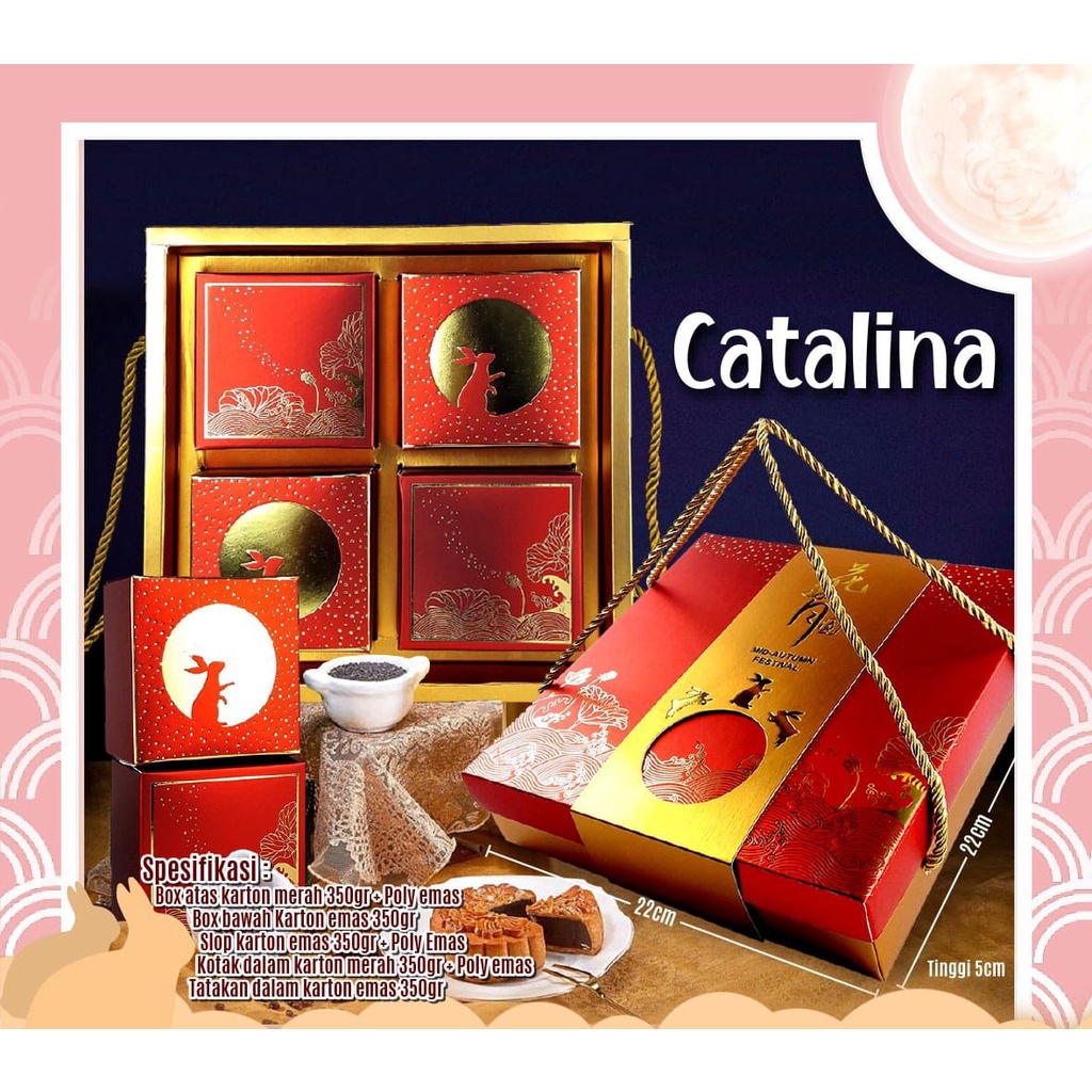 

BOX MOONCAKE/ BOX MOONCAKE MERAH/ BOX MID AUTUMN FESTIVAL/ BOX CATALINA