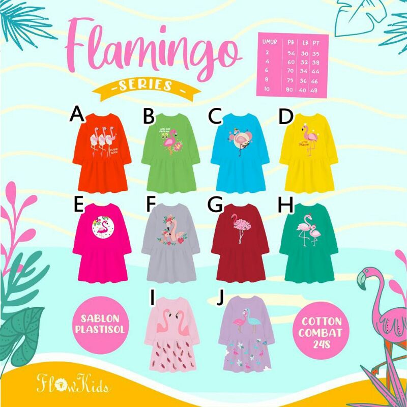 DRES ANAK FLAMINGO SERIES FLOWERKIDS | DRES ANAK FLAMINGO