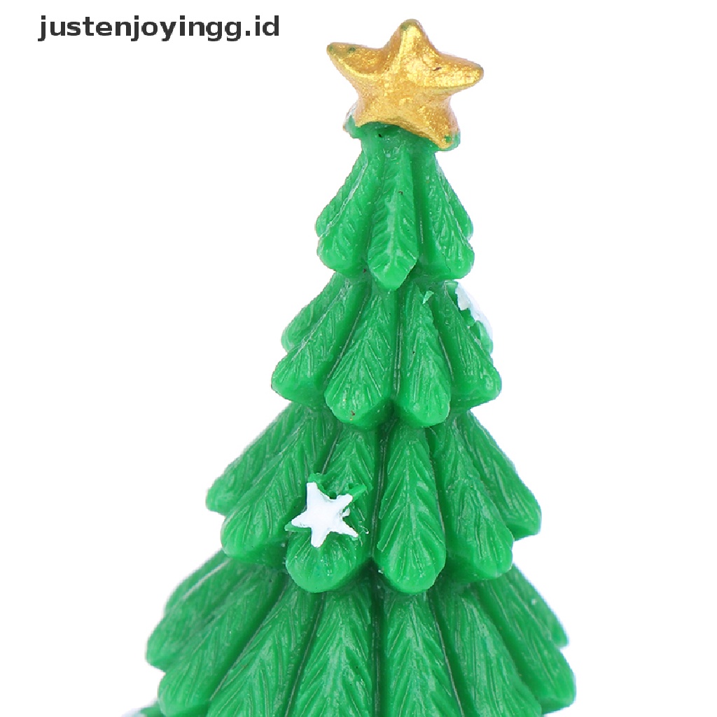 // justenjoyingg.id // Christmas Trees gift Figurines Fairy Garden Miniatures Resin Craft Landscape ~