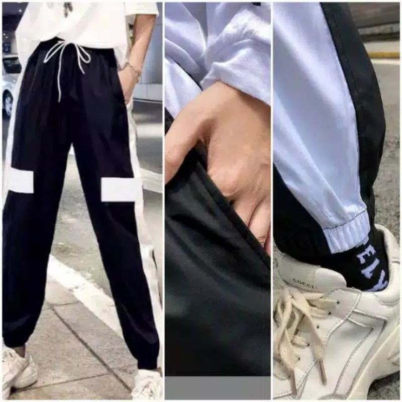 CELANA JOGGER SPORT DRILL KOREAN STYLE//JOGGER DRILL