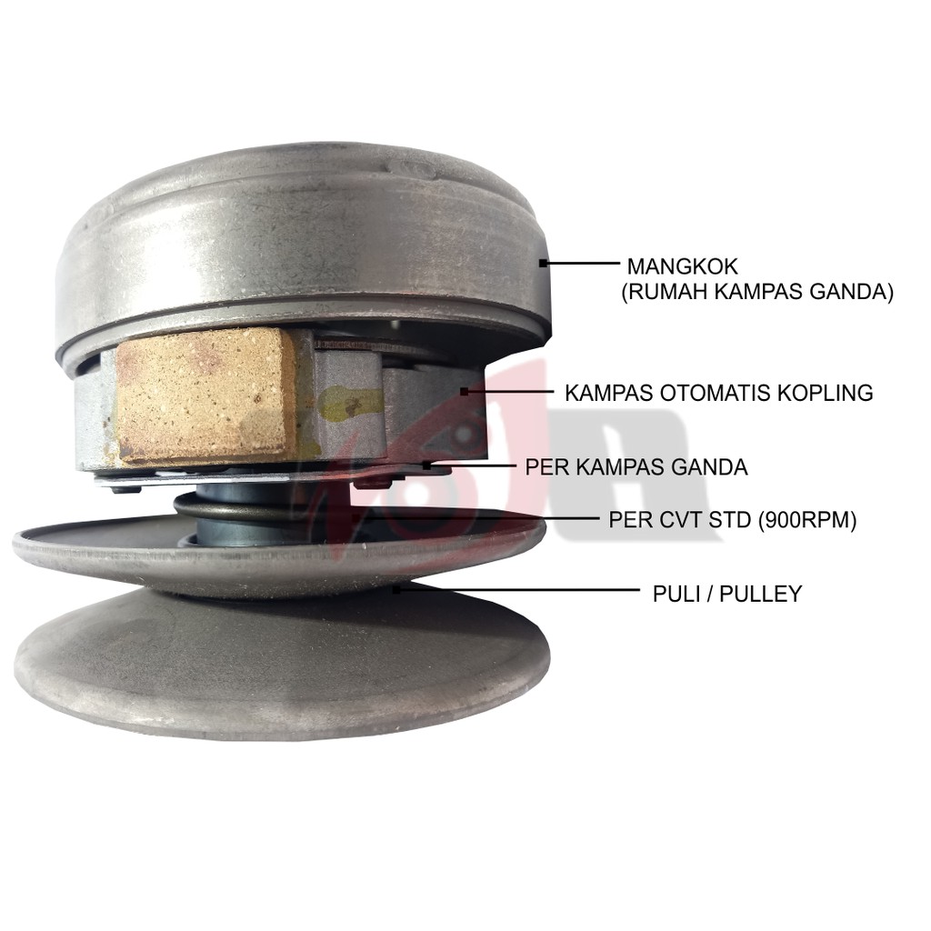 Murah Puli Assy Vario Carbu Puly Set Pulley Kampas Ganda Otomatis Kopling Mangkok CVT