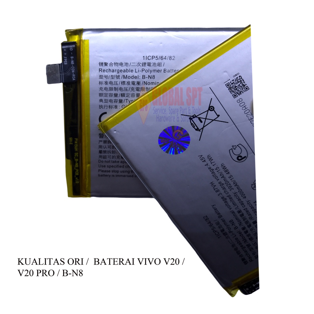 KUALITAS ORI / BATEREAI VIVO V20 / BATRE / BATERE VIVO V20 PRO / B-N8