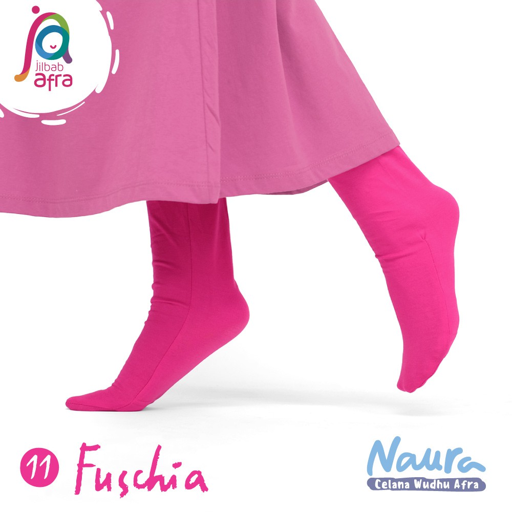 Celana Legging Wudhu Merek Afra Naura Fuschia - Bahan Kaos Rayon HQ