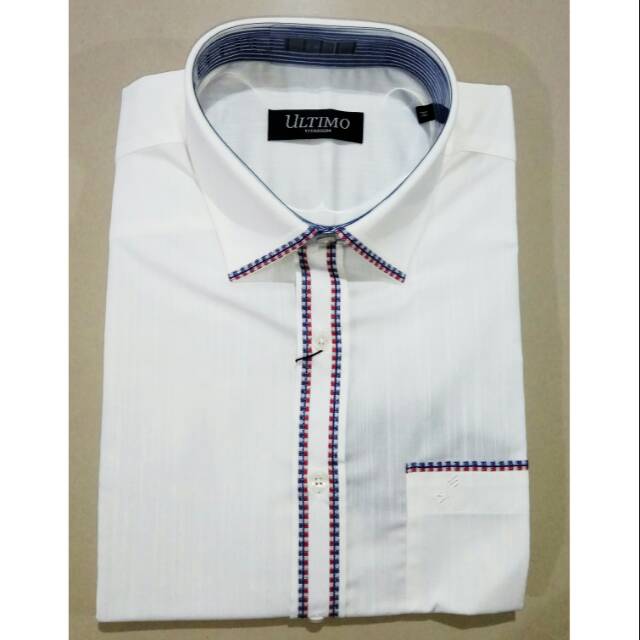 Kemeja pria formal ULTIMO putih kombinasi