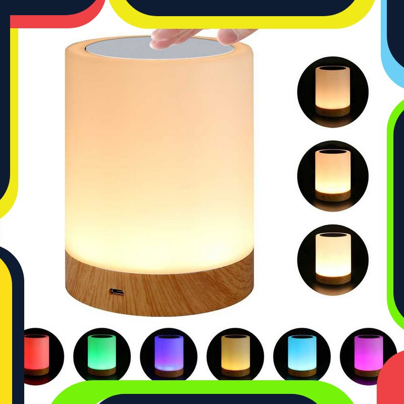 Bayar Ditempat Lampu Tidur Touch Bedside LED Creative Colorful Night Light 3W - LYQ