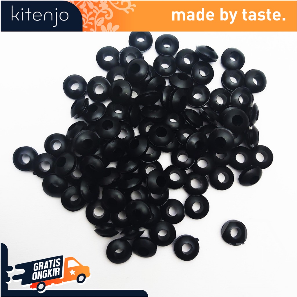 Kitenjo Karet Grommet 7 Mm Selang PE PVC Seal Gromet 7 Mm Offtake 7 Mm