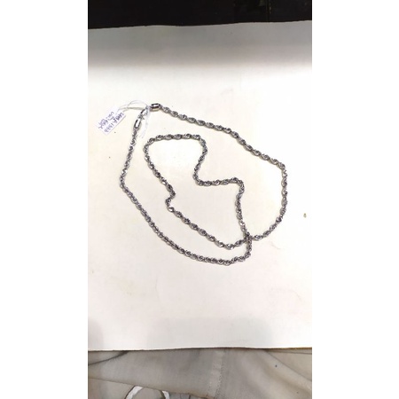 Kalung Tambang Emas Putih 750