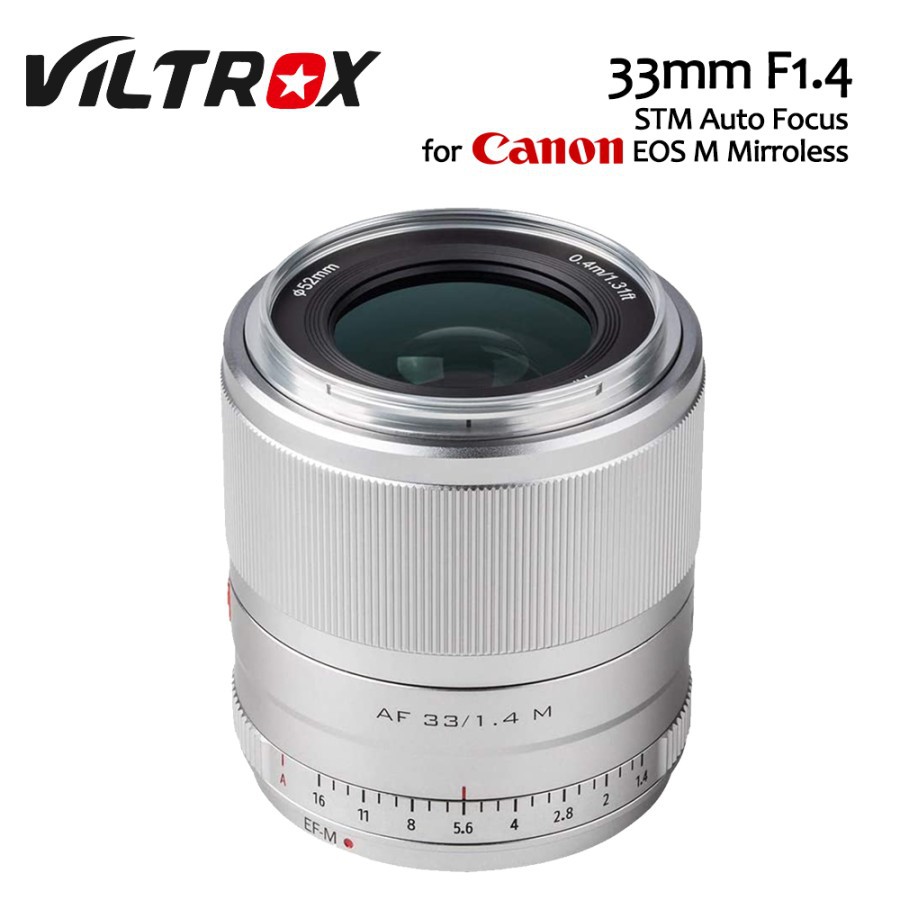 Lensa Viltrox 33mm STM F1.4 For Canon EF-M / EOS-M AF