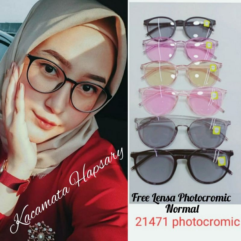 FRAME KACAMATA FREYA 2147 BULAT LENTUR PRIA WANITA | FREE LENSA PHOTOCROMIC NORMLA NO RADIASI