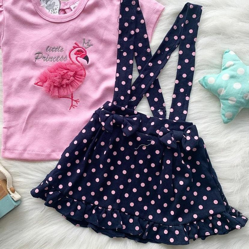 ⅍ Setelan baju kaos + overall skirt motif hewan lucu bestseller fashion anak bayi cewek perempuan -f